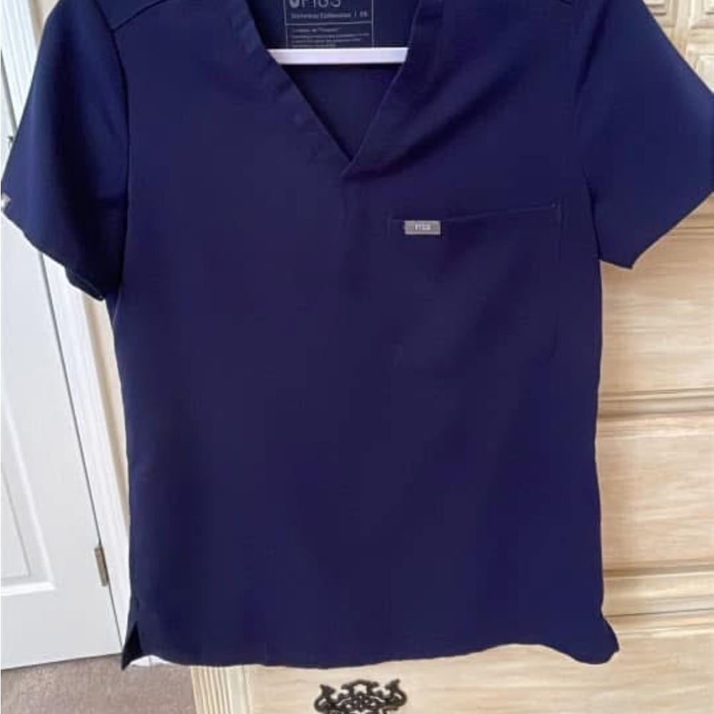 Navy FIGS scrub top